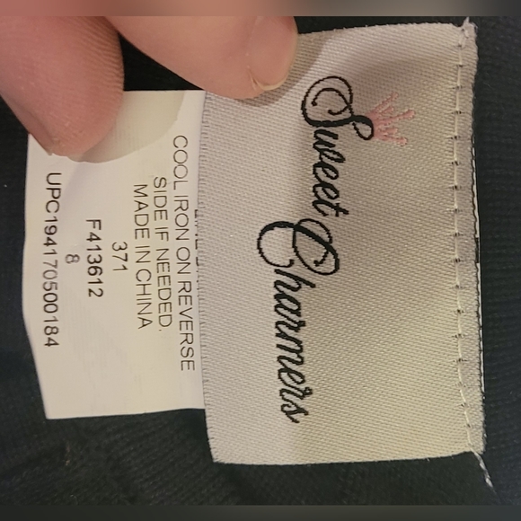 Sweet Charmers Big Girls 8 Long-Sleeve Faux-Pearl-Trimmed Cardigan - M - Picture 4 of 5